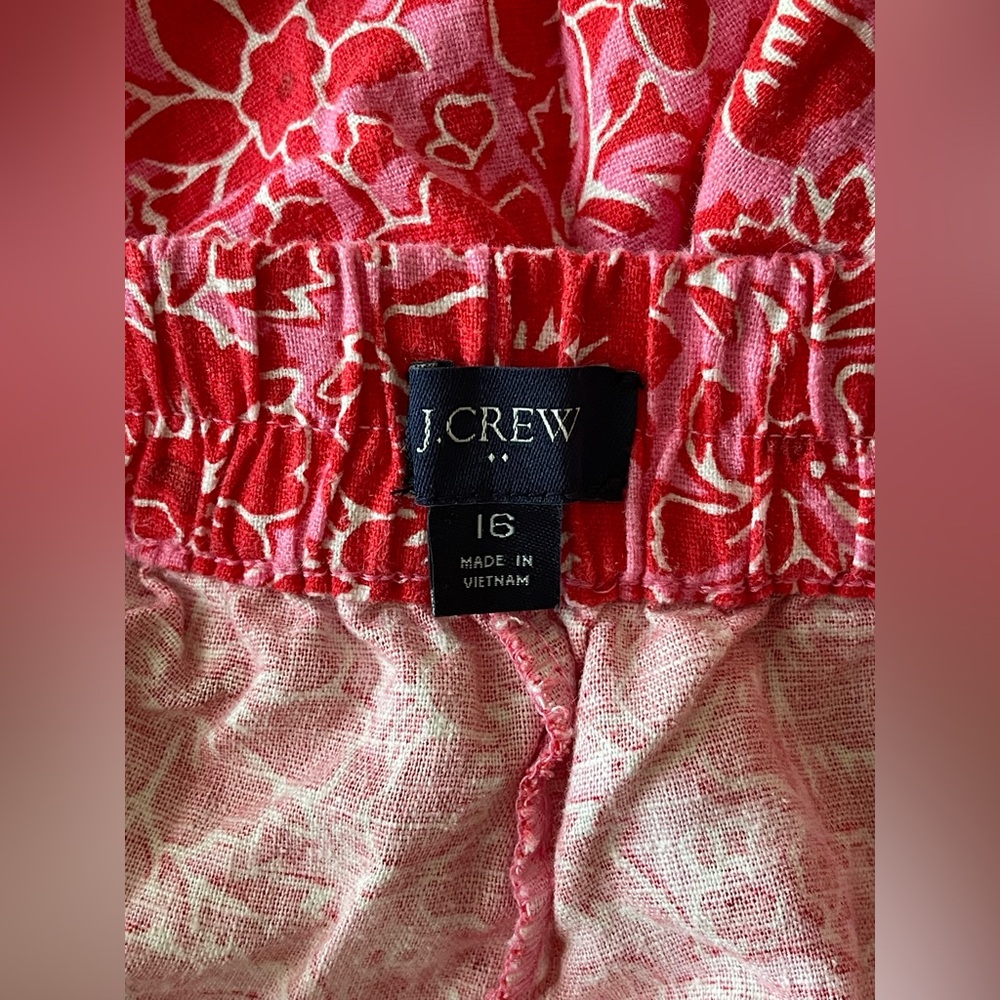 J. Crew Pink and Red Floral High Waist Shorts - Picture 4 of 5